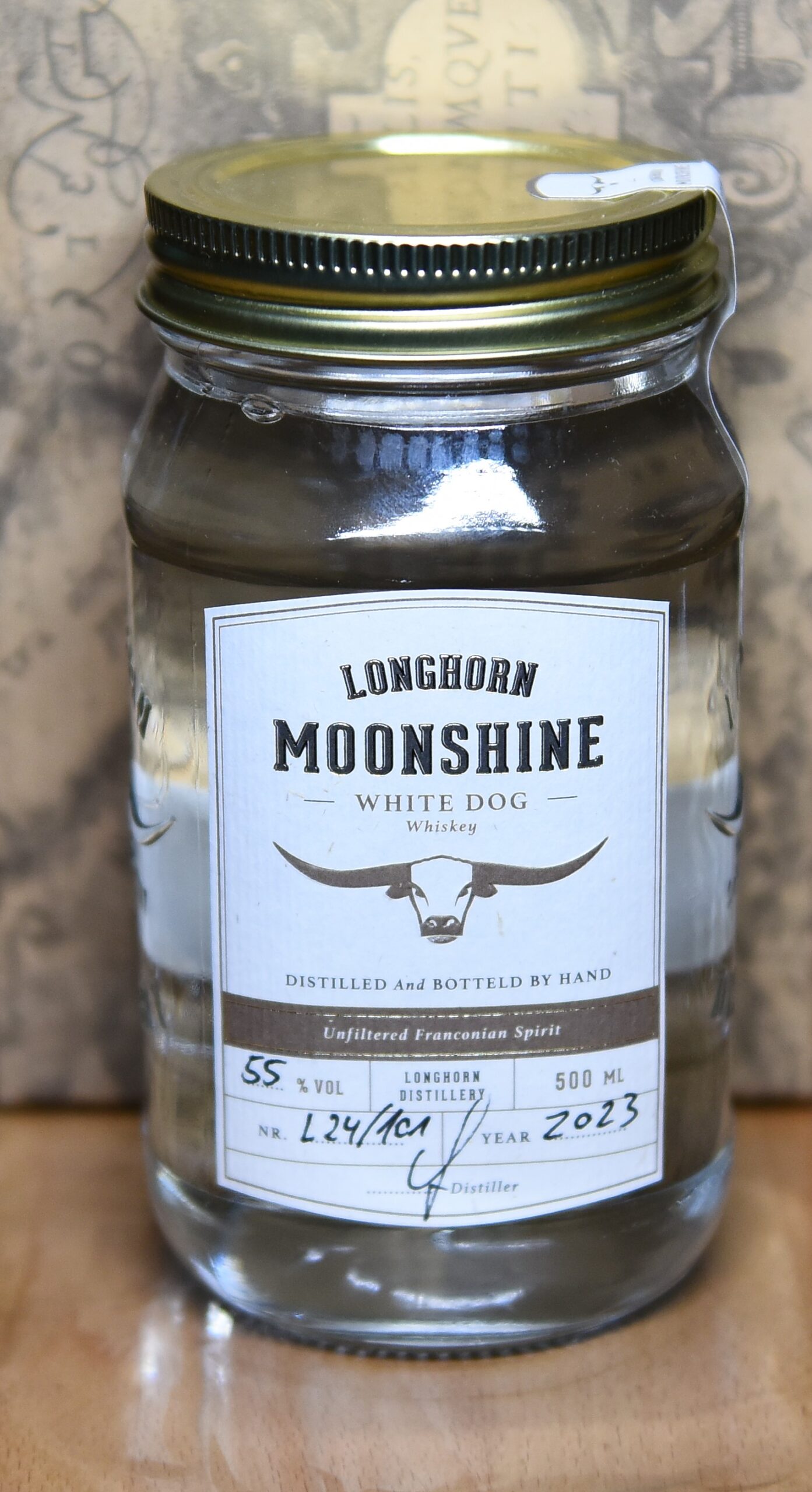 Longhorn Moonshine White Dog